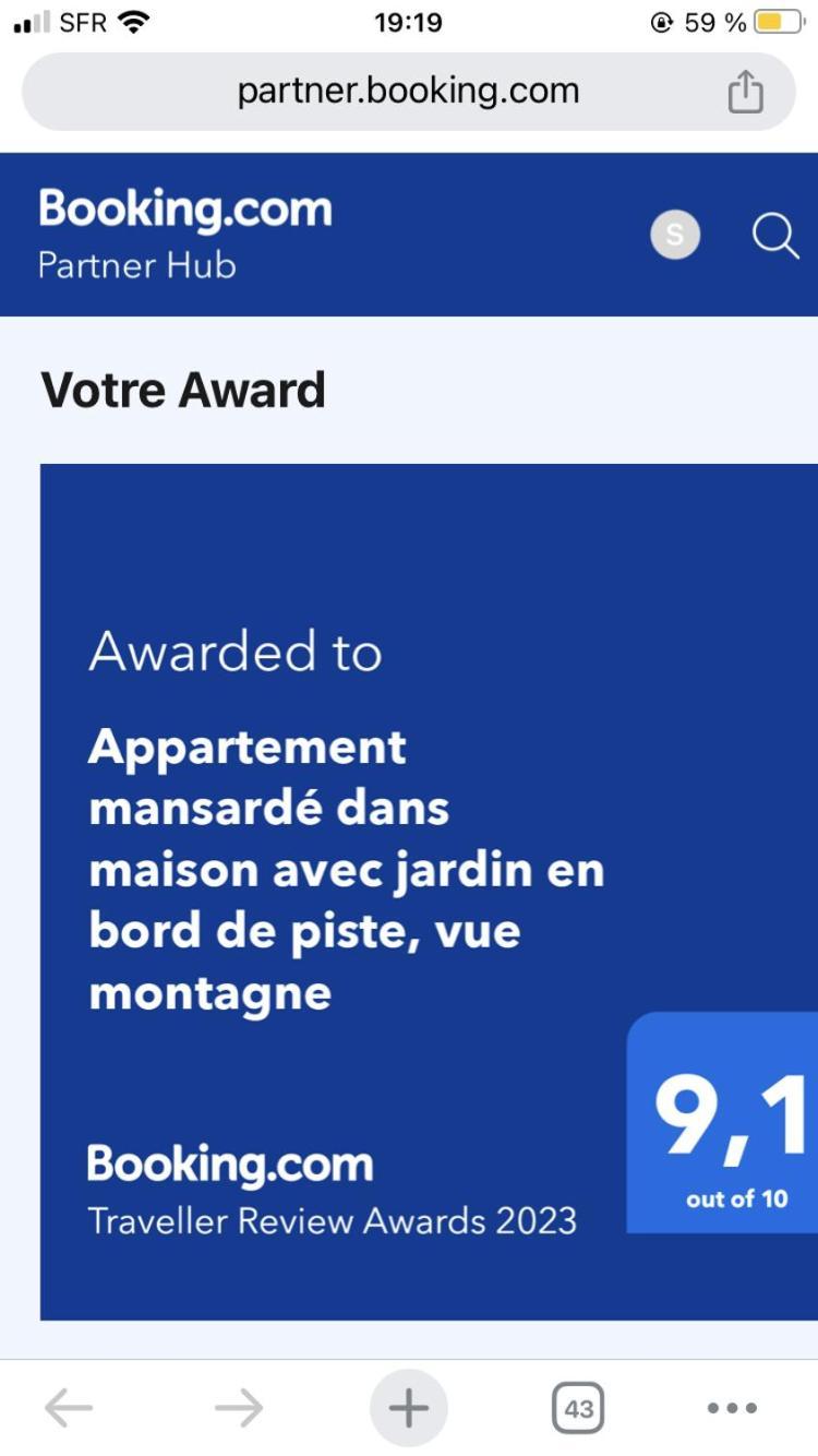 Logement Mansarde Dans Maison Avec Jardin En Bord De Piste, Vue Montagne レ・ズッシュ エクステリア 写真